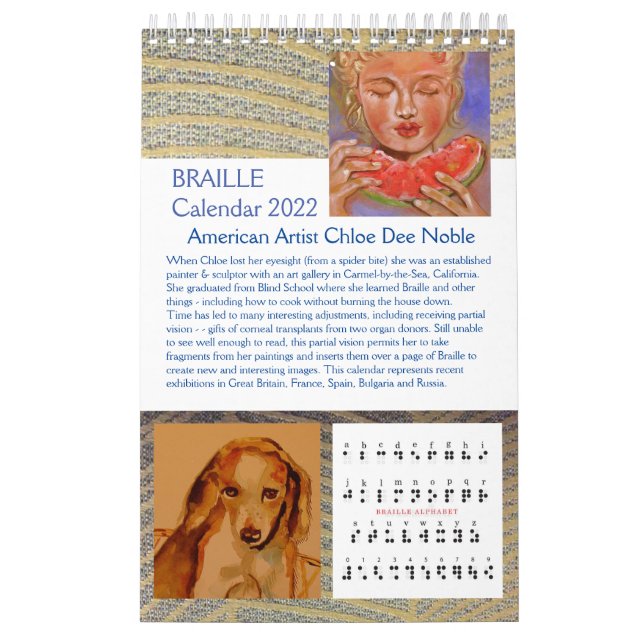 Braille 2022 från Chloe Dee Noble - Kalender (Omslag)