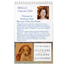 Braille 2026 från Chloe Dee Noble - Kalender