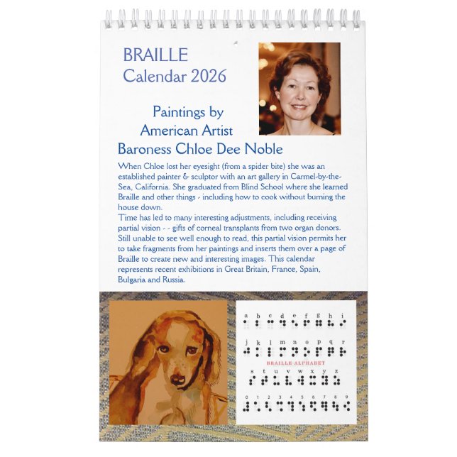 Braille 2026 från Chloe Dee Noble - Kalender (Omslag)