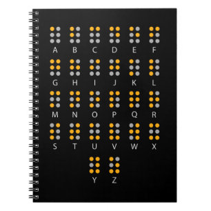 Braille Alphabet Blind Art Anteckningsbok