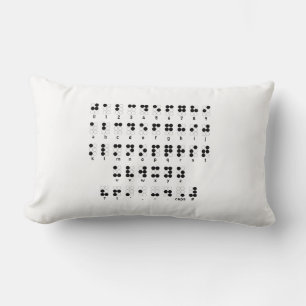 Braille alphabet blind brev symbol lumbarkudde