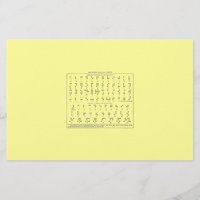 Braille Alphabet Stationary Brevpapper (Framsida)