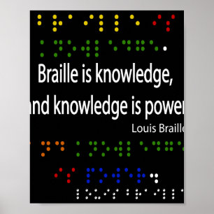 Braille är kunskap poster