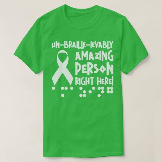 Braille Blind Blinness Awareness Visual Impaire T Shirt (Design framsida)