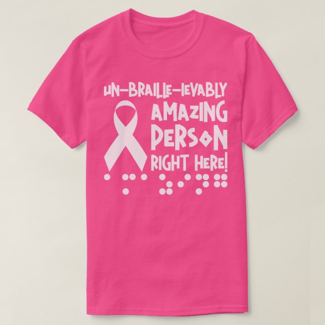 Braille Blind Blinness Awareness Visual Impaire T Shirt (Design framsida)