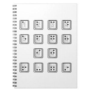 Braille Computer Nyckel-nummer Anteckningsbok