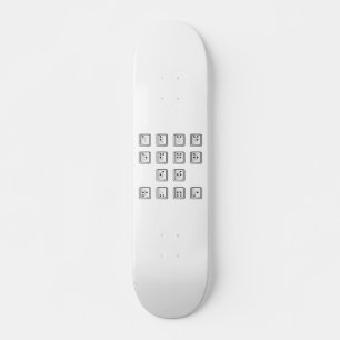 Braille Computer Nyckel-nummer Mini Skateboard Bräda 18,5 Cm
