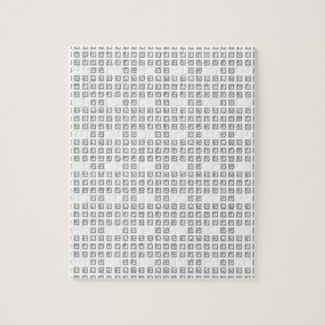 Braille Computer Nyckel-nummer Pussel (Vertikal)
