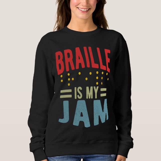 Braille is my Jam Blindness T Shirt (Framsida)