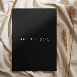 Braille-kod Tack för kortet