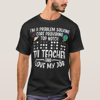 Braille Lärarlag Top Notch Synskadade T Shirt