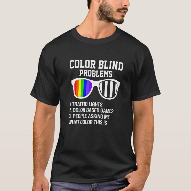 Braille Suppwarenes Blinness Färg Blind Prob T Shirt (Framsida)