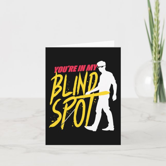 Braille Synskadad Blind Spot Blind Personer Kort (Framsida)