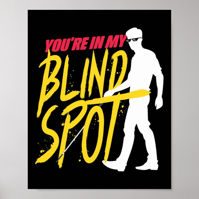 Braille Synskadad Blind Spot Blind Personer Poster (Framsidan)