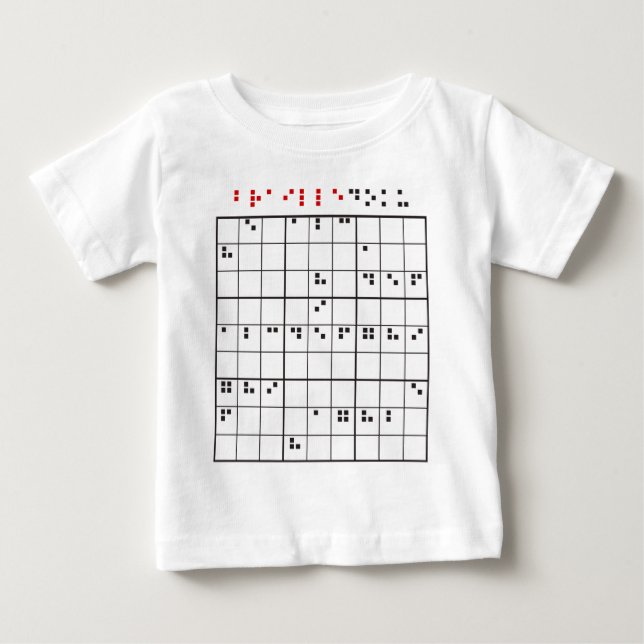 brailledoku tee shirt (Framsida)