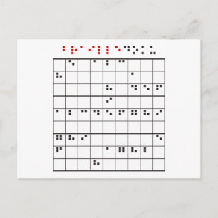 brailledoku vykort