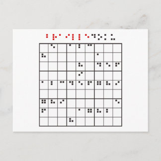 brailledoku vykort