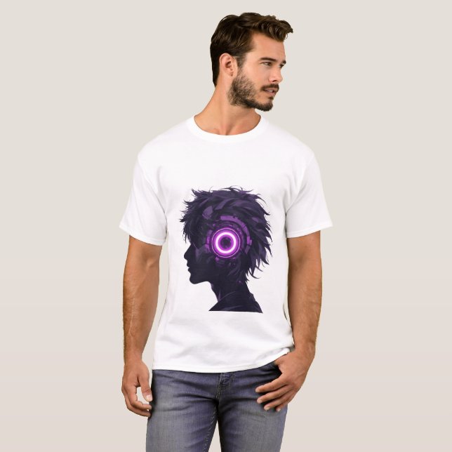 Brain AFK – Minimal teknisk konceptdesign T Shirt (Hel framsida)