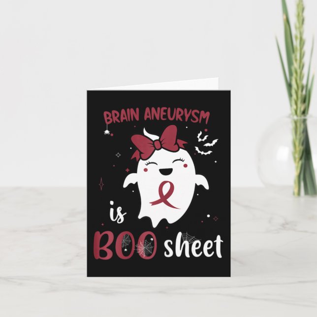 Brain Aneurysm är Boo Lakan Halloween Ghost Burgun Kort (Framsida)