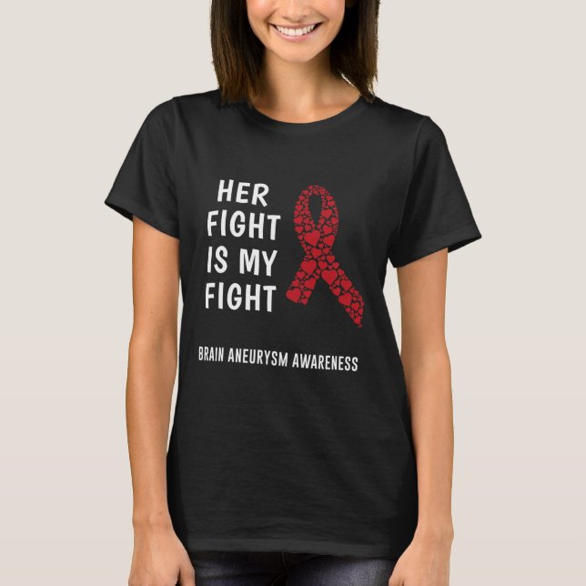 Brain Aneurysm Awareness Brain Surgery Supporter G T Shirt (Framsida)