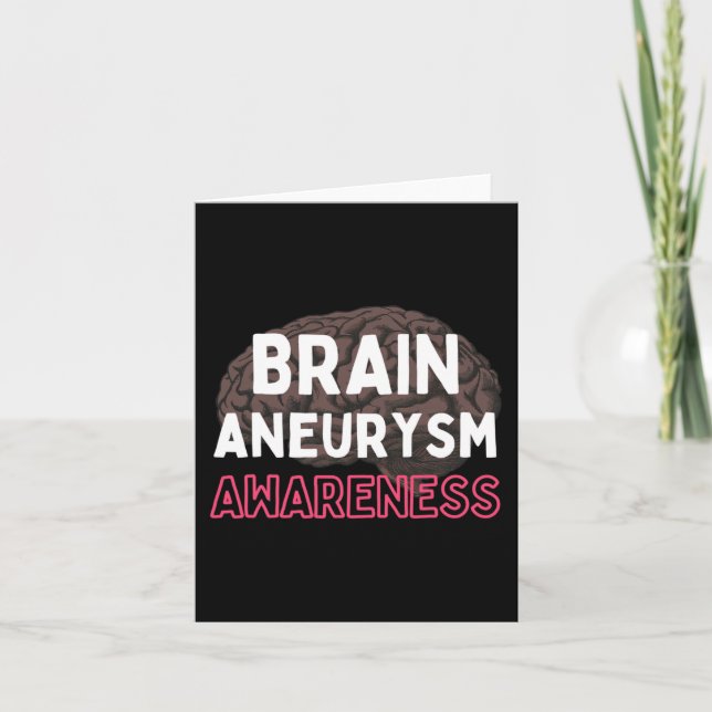 Brain Aneurysm Awareness Burgundy Ribbon Aneurysm Kort (Framsida)