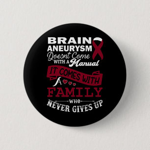 Brain Aneurysm Awareness Burgundy Ribbon Family Su Knapp