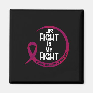 Brain Aneurysm Awareness Burgundy Ribbon Hans Figh Magnet