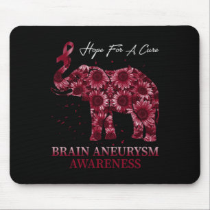 Brain Aneurysm Awareness Burgundy Ribbon Musmatta
