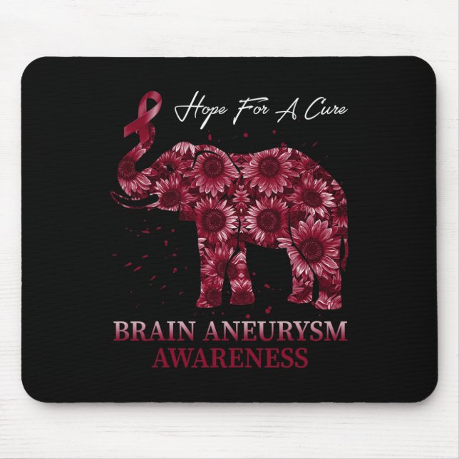 Brain Aneurysm Awareness Burgundy Ribbon Musmatta (Framsidan)