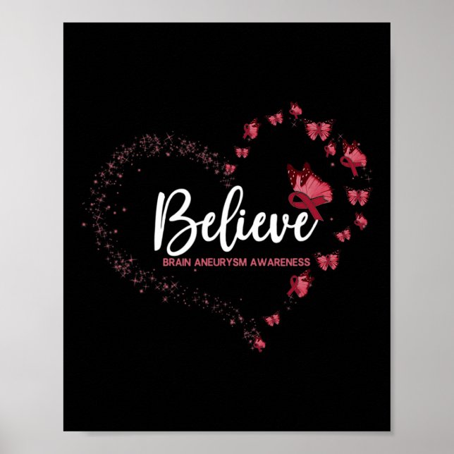 Brain Aneurysm Awareness Butterfly Poster (Framsidan)
