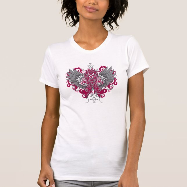 Brain Aneurysm Awareness Coola Vingar Tee (Framsida)