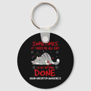 Brain Aneurysm Awareness Elephant 1 Nyckelring