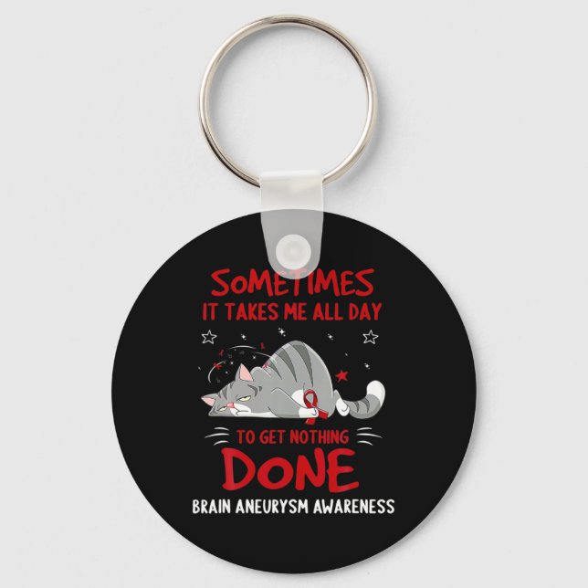Brain Aneurysm Awareness Elephant 1 Nyckelring (Framsida)