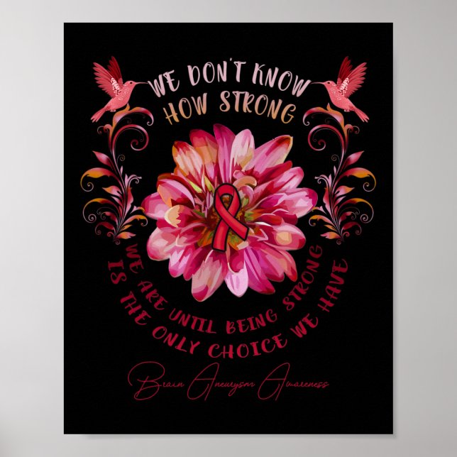 Brain Aneurysm AWARENESS Flower Vi vet inte hur Poster (Framsidan)