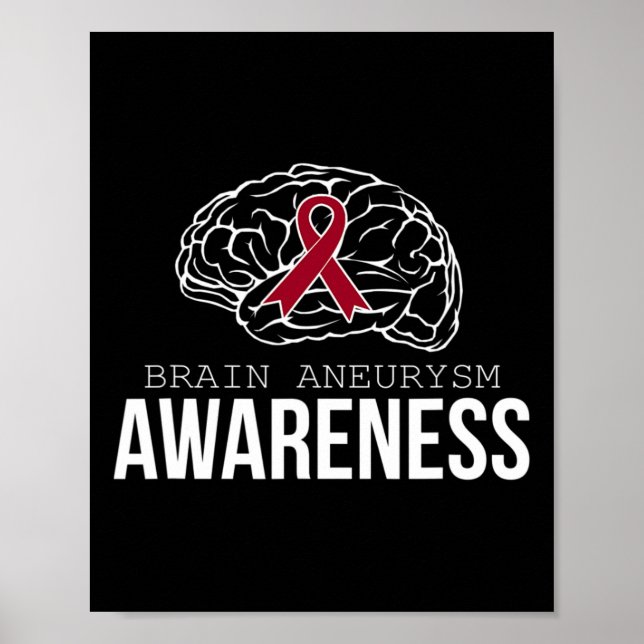 Brain Aneurysm Awareness för manar Poster (Framsidan)