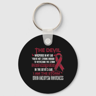 Brain Aneurysm Awareness Jag är Storm Djävulen Nyckelring