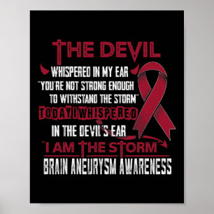 Brain Aneurysm Awareness Jag är Storm Djävulen Poster