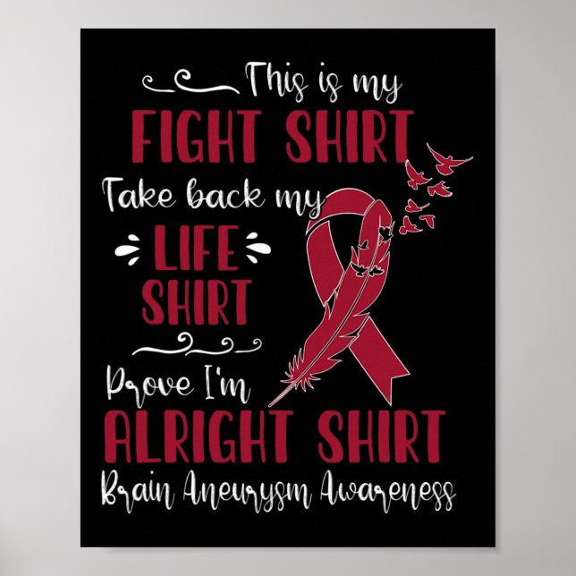 Brain Aneurysm Awareness My Fight Poster (Framsidan)