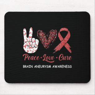 Brain Aneurysm Awareness Peace Kärlek Cure Leopard Musmatta
