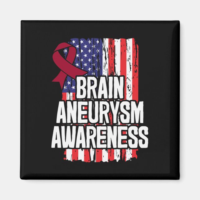 Brain Aneurysm Awareness Ribbon Magnet (Framsidan)