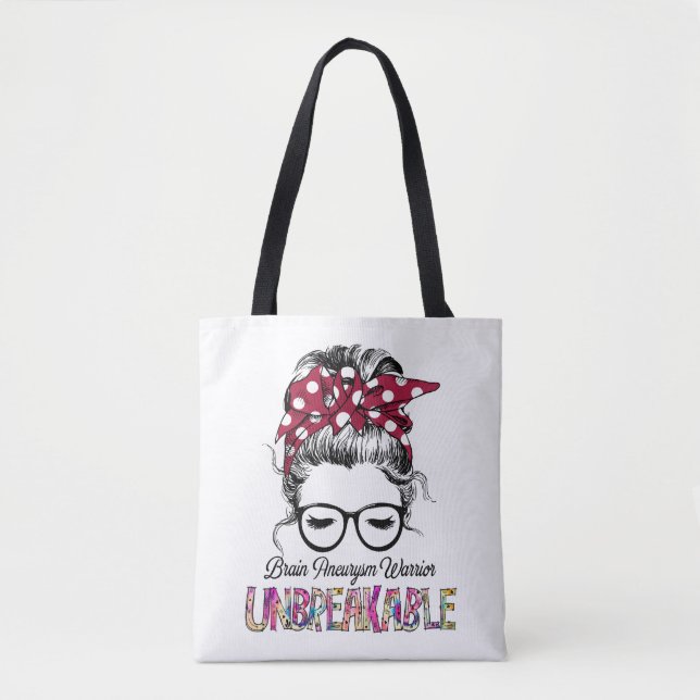 Brain Aneurysm Awareness Ribbon Support Gifts Tygkasse (Framsida)