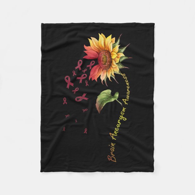 Brain Aneurysm Awareness Solros Shirt Fleecefilt (Framsidan)