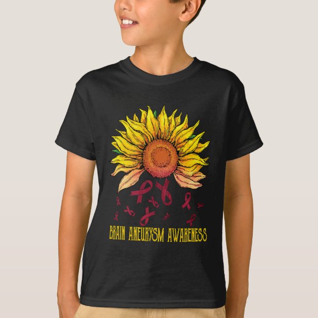 Brain Aneurysm Awareness Solros T Shirt (Framsida)
