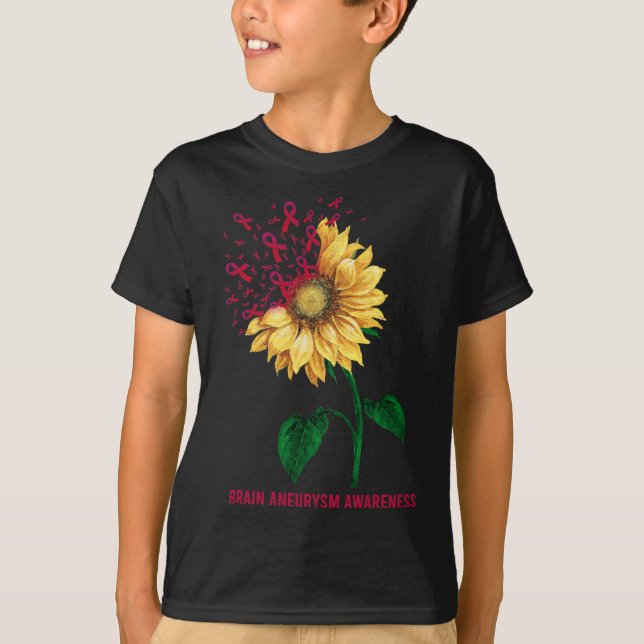 Brain Aneurysm Awareness Solros T Shirt (Framsida)