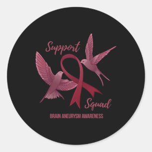 Brain Aneurysm Awareness Support Squad Runt Klistermärke