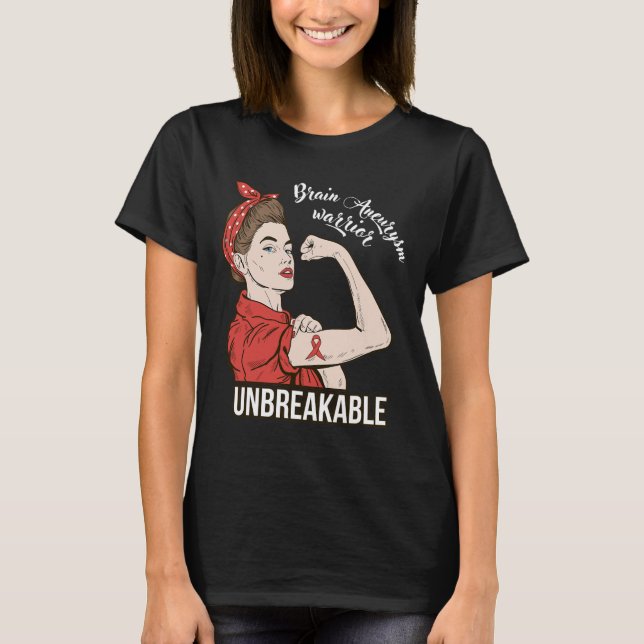 Brain Aneurysm Awareness Warrior Obrytable Tee (Framsida)