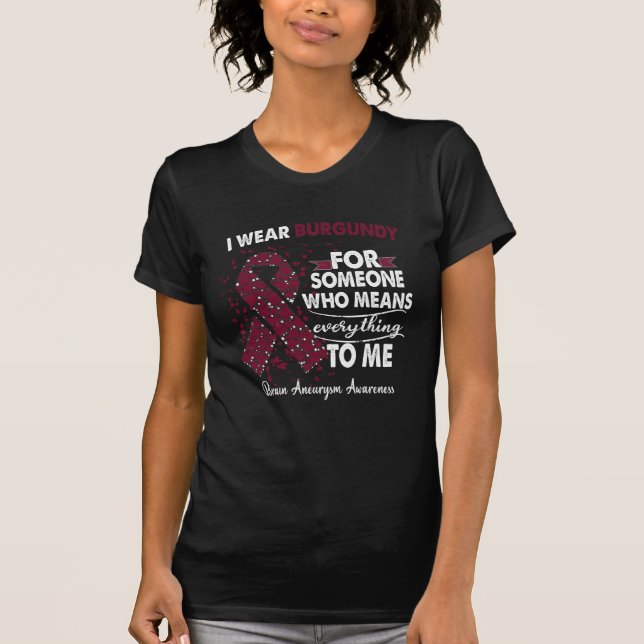 Brain Aneurysm Awareness Warrior Support Survivor T Shirt (Framsida)