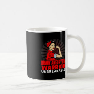 Brain Aneurysm Medvetenhet Obrytbara Kvinnor Röd r Kaffemugg