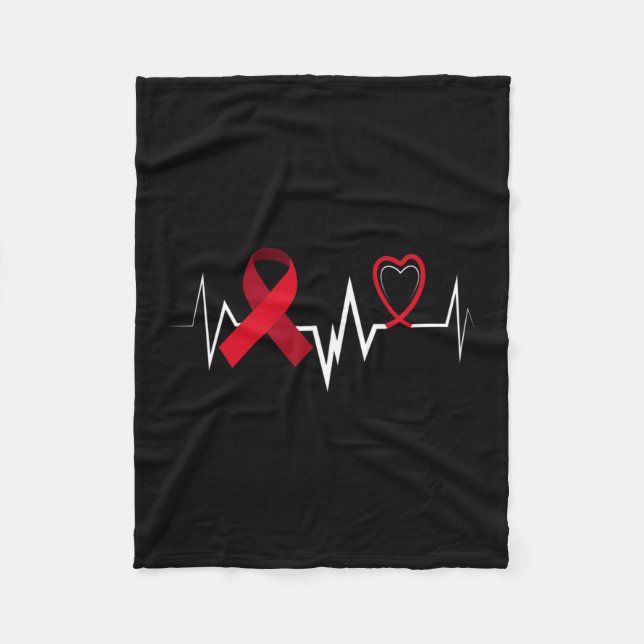 Brain Aneurysm Ribbon Brain Aneurysm Awareness Fleecefilt (Framsidan)