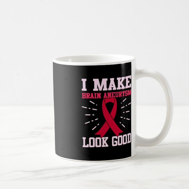 Brain Aneurysm Se stöd för månadsstöd för Bra Awar Kaffemugg (Höger)